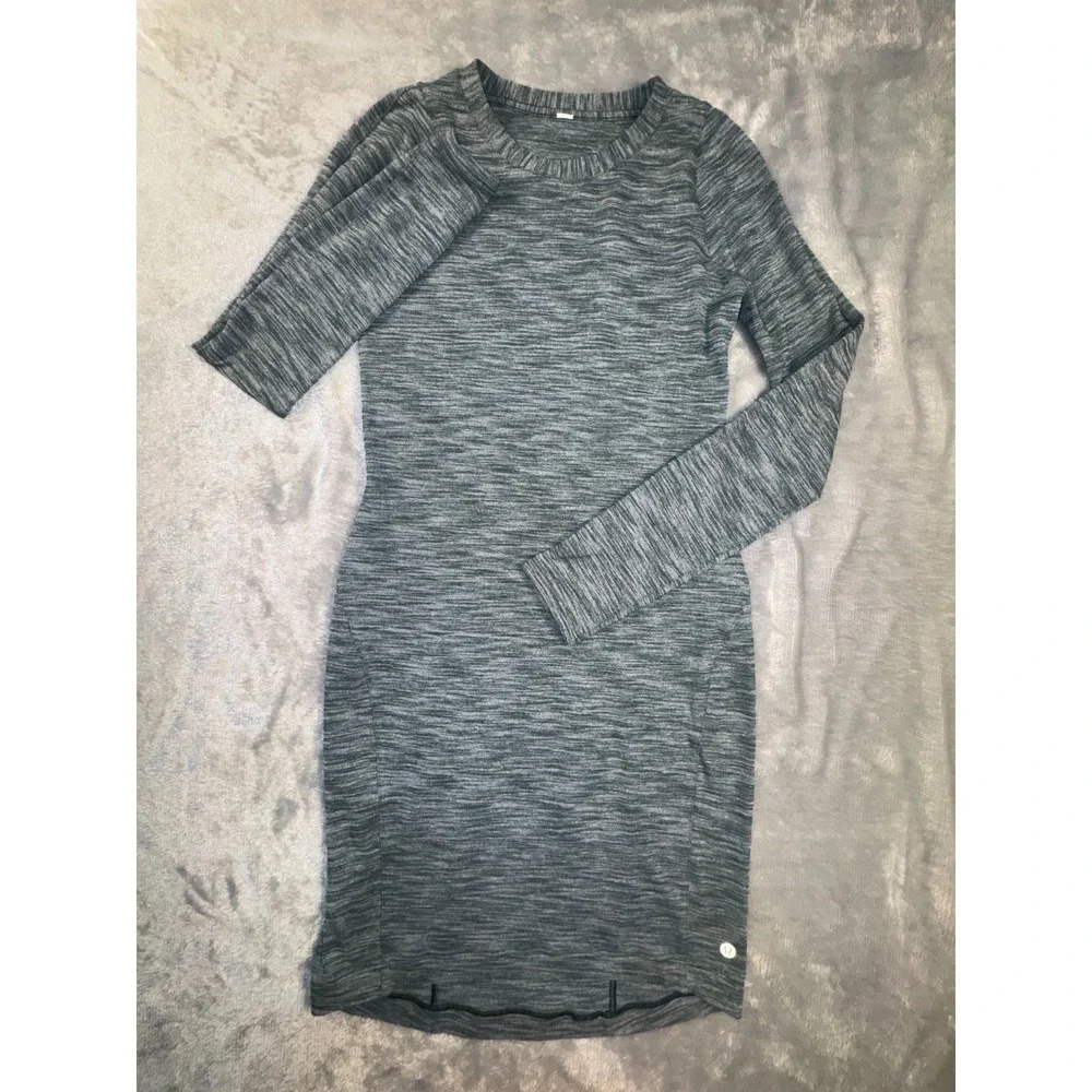 Lululemon Dress Womens 4 & Go Where To Long Sleeve Heather‎ Teal Green Stretch